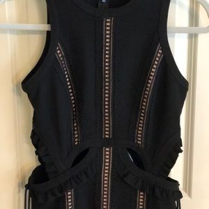 NWT Self Portrait Black Sleeveless Midi Dress